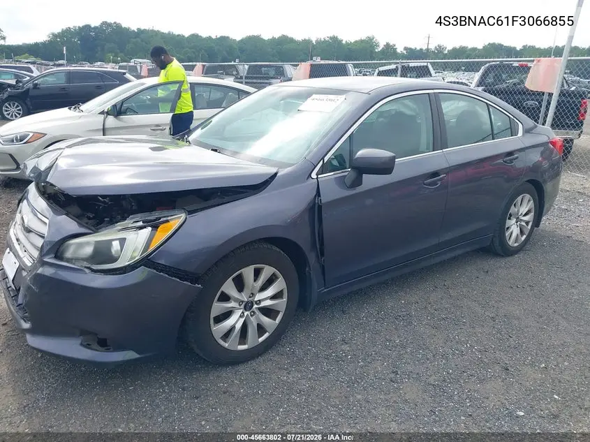 2015 Subaru Legacy 2.5I Premium VIN: 4S3BNAC61F3066855 Lot: 45663802