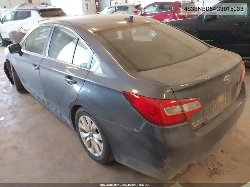 2016 Subaru Legacy 2.5I Premium VIN: 4S3BNBD64G3015033 Lot: 45300987
