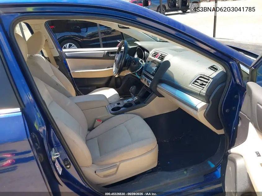 2016 Subaru Legacy 2.5I Premium VIN: 4S3BNAD62G3041785 Lot: 45326530