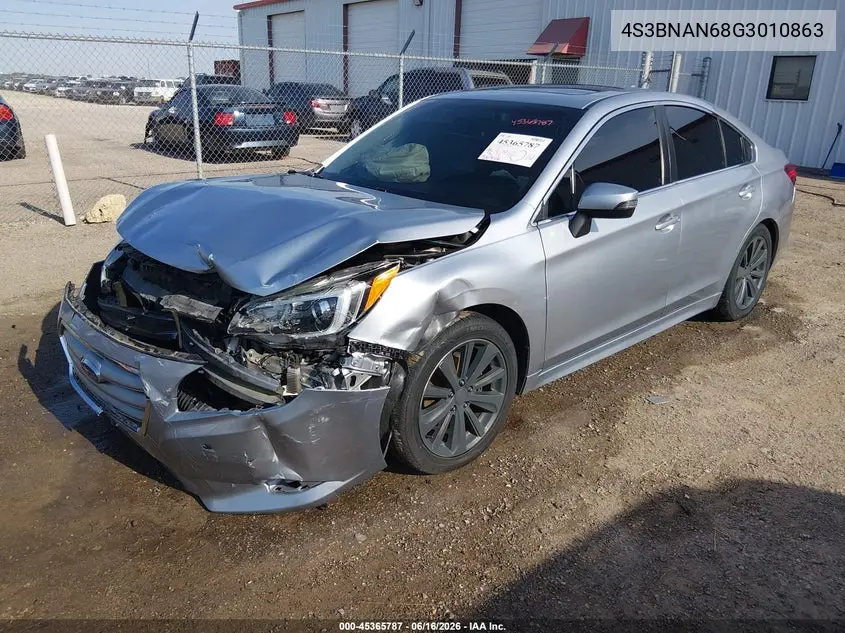 2016 Subaru Legacy 2.5I Limited VIN: 4S3BNAN68G3010863 Lot: 45365787