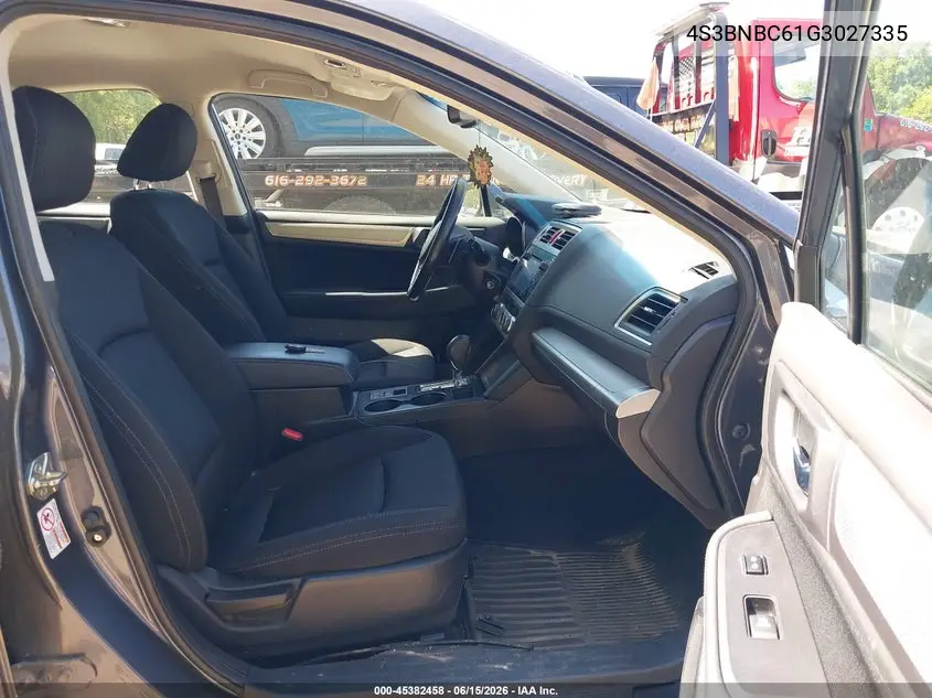 2016 Subaru Legacy 2.5I Premium VIN: 4S3BNBC61G3027335 Lot: 45382458