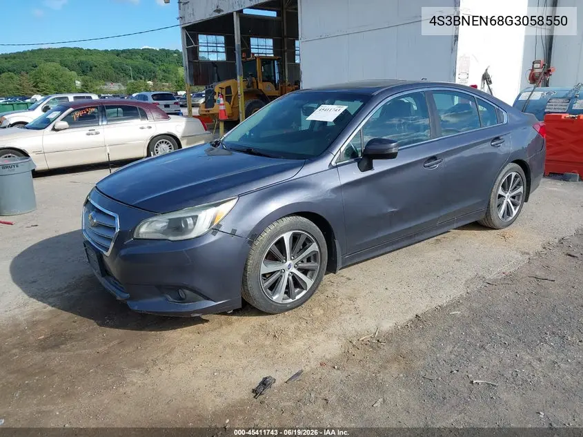 2016 Subaru Legacy 3.6R Limited VIN: 4S3BNEN68G3058550 Lot: 45411743