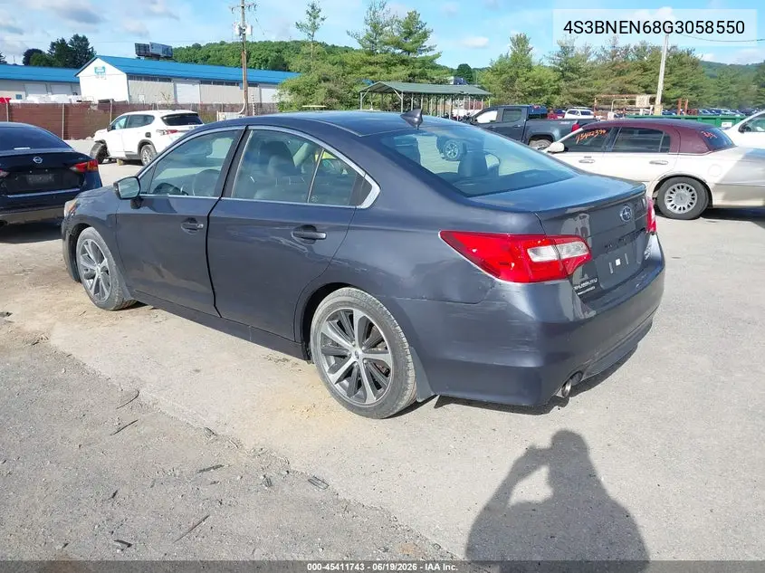 2016 Subaru Legacy 3.6R Limited VIN: 4S3BNEN68G3058550 Lot: 45411743