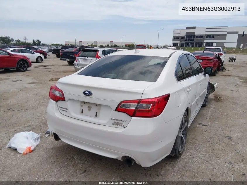2016 Subaru Legacy 3.6R Limited VIN: 4S3BNEN63G3002913 Lot: 45484954