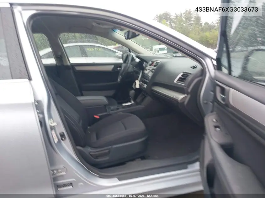 2016 Subaru Legacy 2.5I Premium VIN: 4S3BNAF6XG3033673 Lot: 45553455