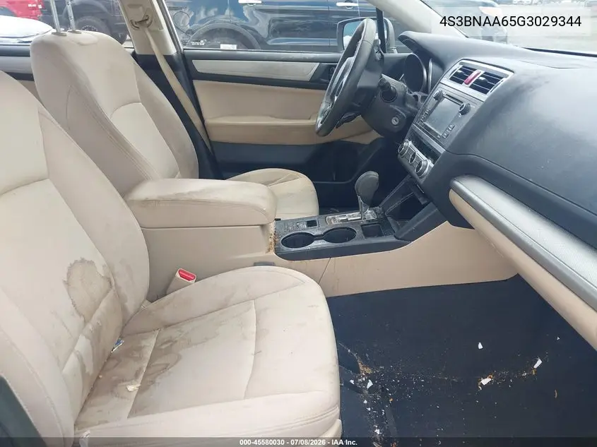 2016 Subaru Legacy 2.5I VIN: 4S3BNAA65G3029344 Lot: 45580030