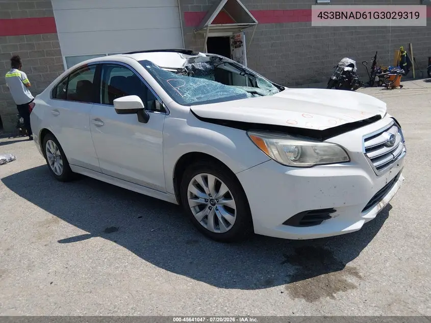 2016 Subaru Legacy 2.5I Premium VIN: 4S3BNAD61G3029319 Lot: 45641047