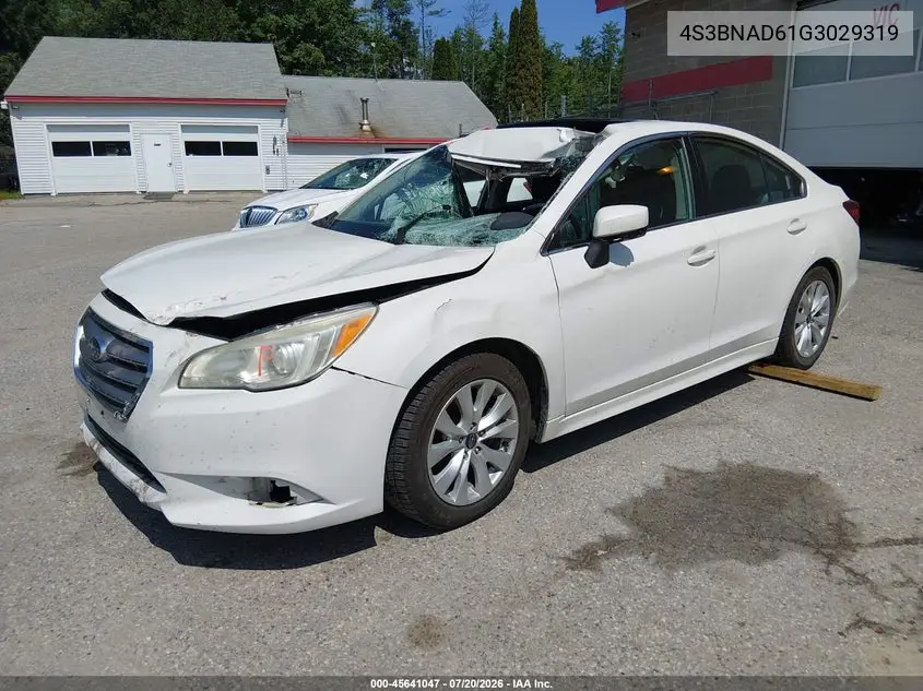 2016 Subaru Legacy 2.5I Premium VIN: 4S3BNAD61G3029319 Lot: 45641047
