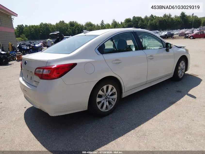 2016 Subaru Legacy 2.5I Premium VIN: 4S3BNAD61G3029319 Lot: 45641047