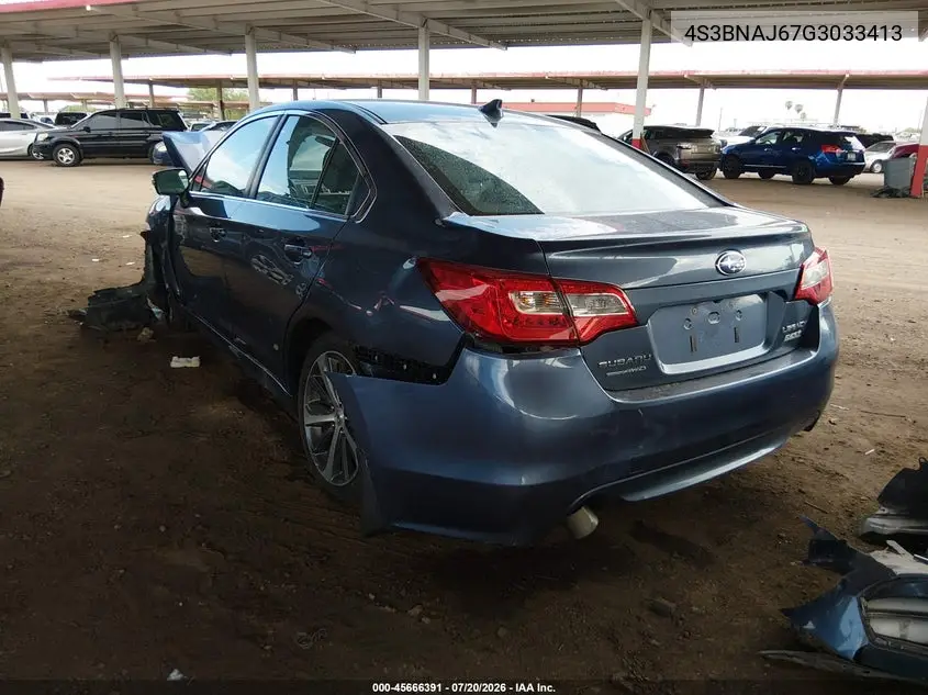 2016 Subaru Legacy 2.5I Limited VIN: 4S3BNAJ67G3033413 Lot: 45666391