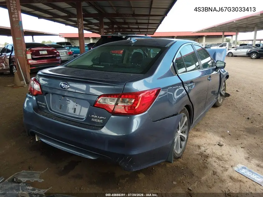 2016 Subaru Legacy 2.5I Limited VIN: 4S3BNAJ67G3033413 Lot: 45666391
