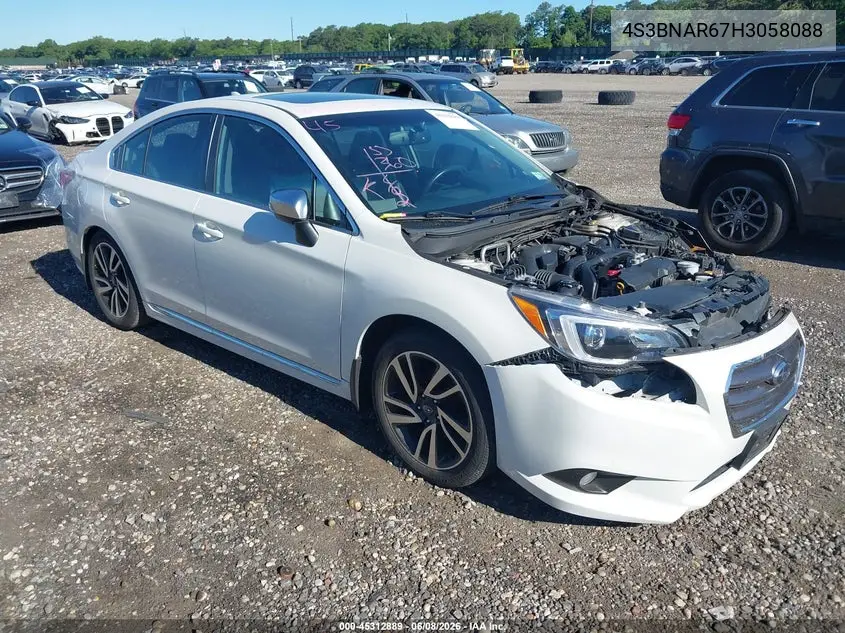 2017 Subaru Legacy 2.5I Sport VIN: 4S3BNAR67H3058088 Lot: 45312889