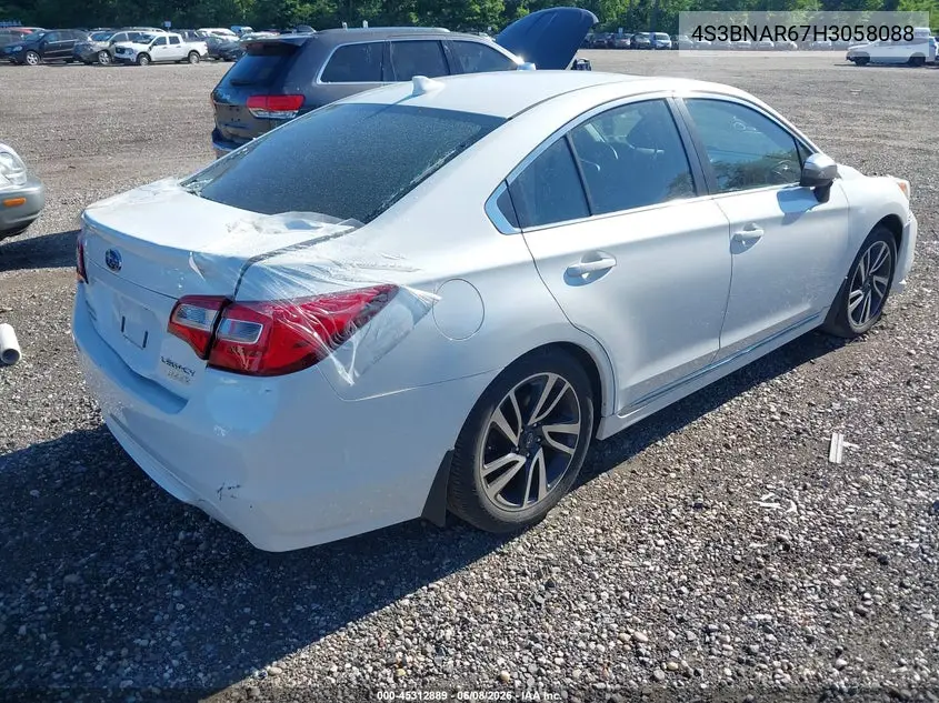 2017 Subaru Legacy 2.5I Sport VIN: 4S3BNAR67H3058088 Lot: 45312889