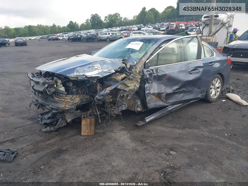 2017 Subaru Legacy 2.5I Premium VIN: 4S3BNAF65H3028348 Lot: 45366885