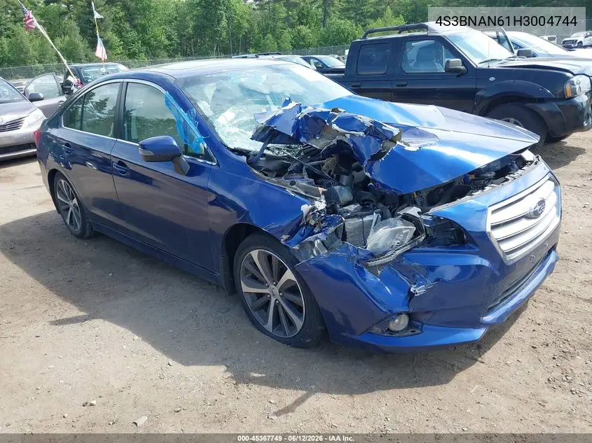 2017 Subaru Legacy 2.5I Limited VIN: 4S3BNAN61H3004744 Lot: 45367749