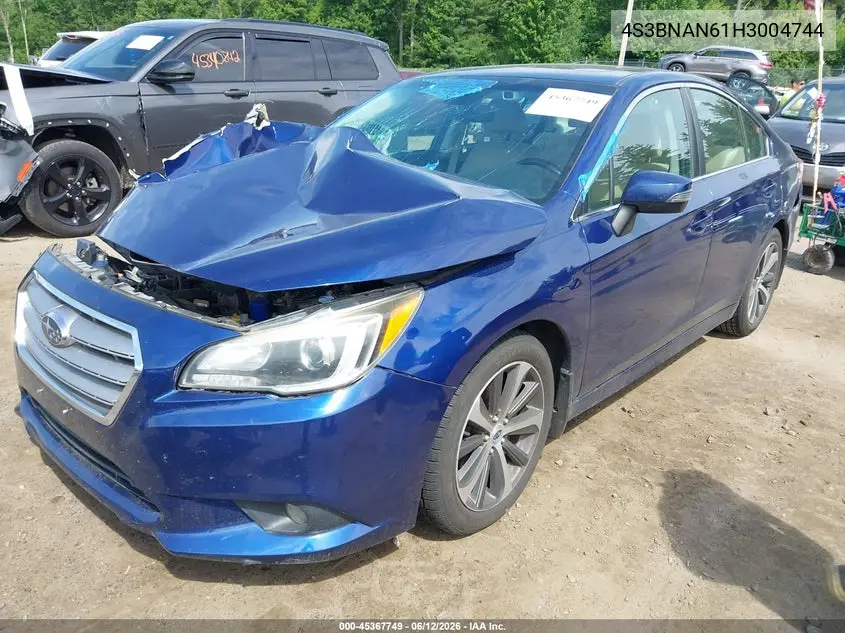 2017 Subaru Legacy 2.5I Limited VIN: 4S3BNAN61H3004744 Lot: 45367749