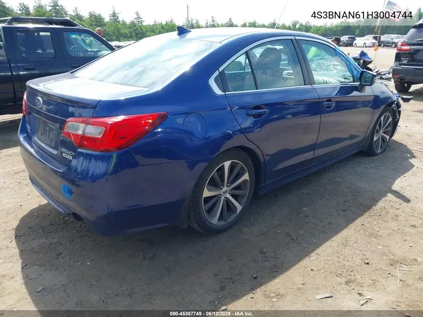 2017 Subaru Legacy 2.5I Limited VIN: 4S3BNAN61H3004744 Lot: 45367749