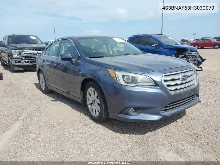 2017 Subaru Legacy 2.5I Premium VIN: 4S3BNAF63H3030079 Lot: 45562159