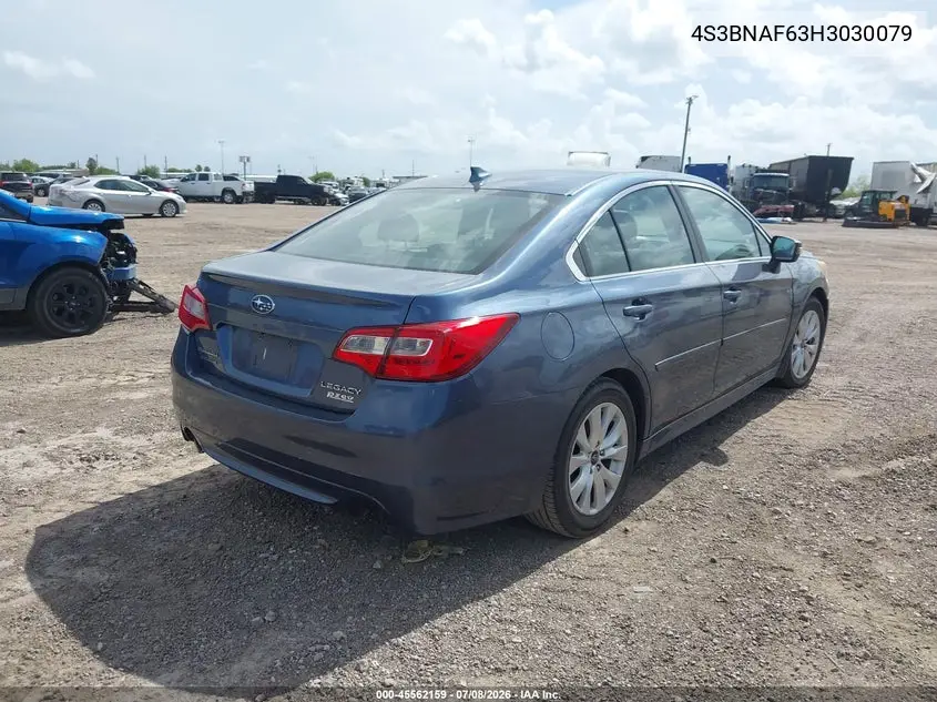 2017 Subaru Legacy 2.5I Premium VIN: 4S3BNAF63H3030079 Lot: 45562159