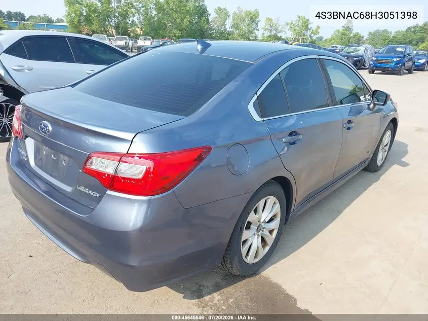 2017 Subaru Legacy 2.5I Premium VIN: 4S3BNAC68H3051398 Lot: 45645546