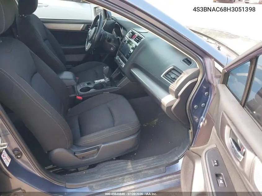 2017 Subaru Legacy 2.5I Premium VIN: 4S3BNAC68H3051398 Lot: 45645546
