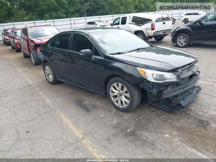 2017 Subaru Legacy 2.5I Premium VIN: 4S3BNAF64H3065360 Lot: 45659300