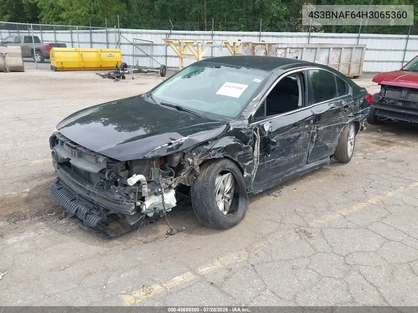 2017 Subaru Legacy 2.5I Premium VIN: 4S3BNAF64H3065360 Lot: 45659300