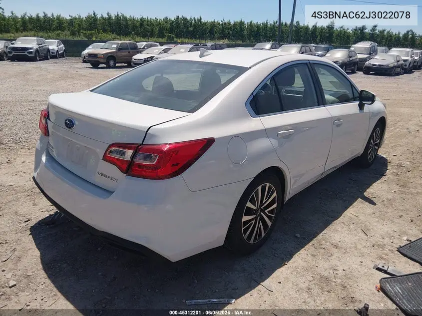 2018 Subaru Legacy 2.5I Premium VIN: 4S3BNAC62J3022078 Lot: 45312201