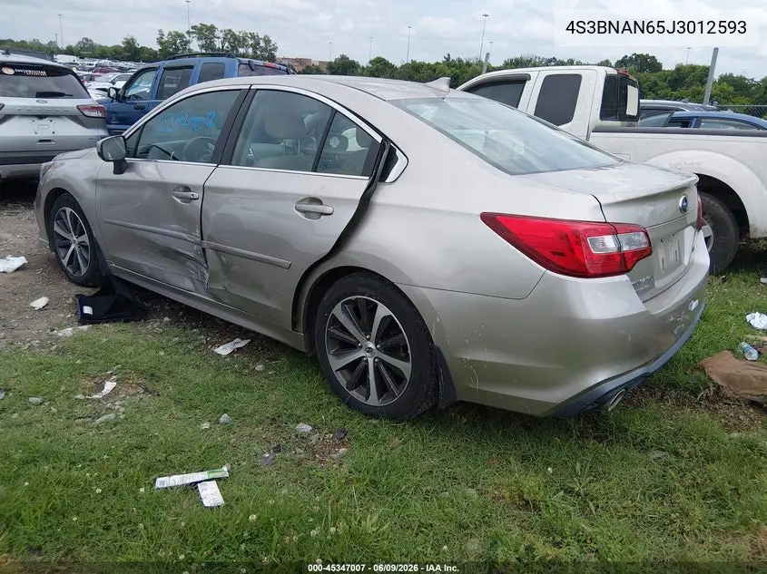 2018 Subaru Legacy 2.5I Limited VIN: 4S3BNAN65J3012593 Lot: 45347007