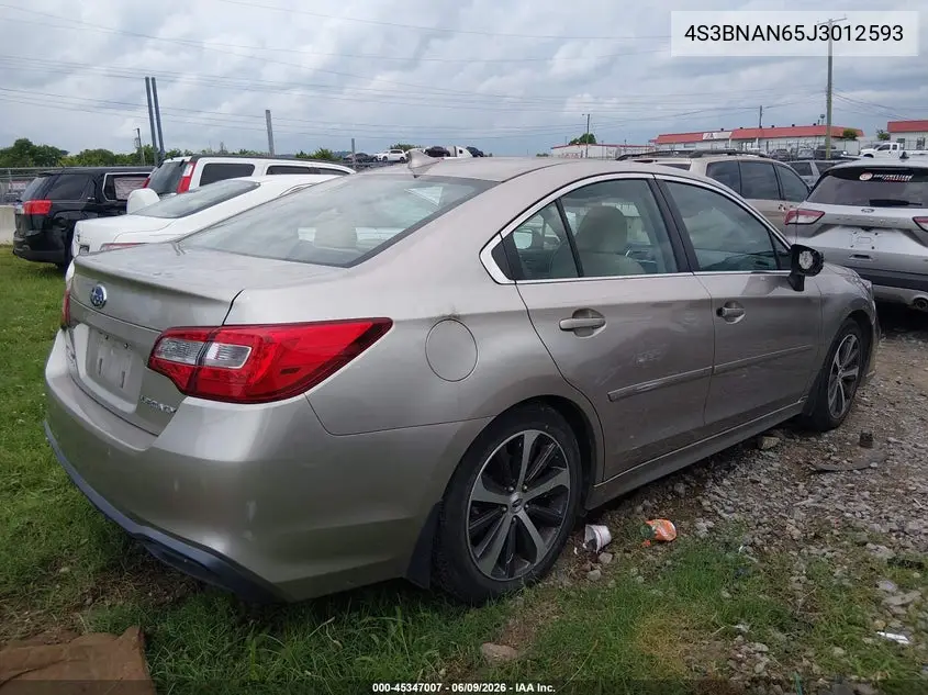 2018 Subaru Legacy 2.5I Limited VIN: 4S3BNAN65J3012593 Lot: 45347007