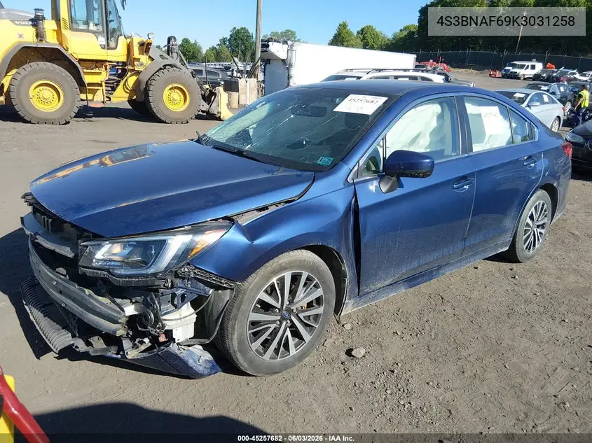 2019 Subaru Legacy 2.5I Premium VIN: 4S3BNAF69K3031258 Lot: 45257682