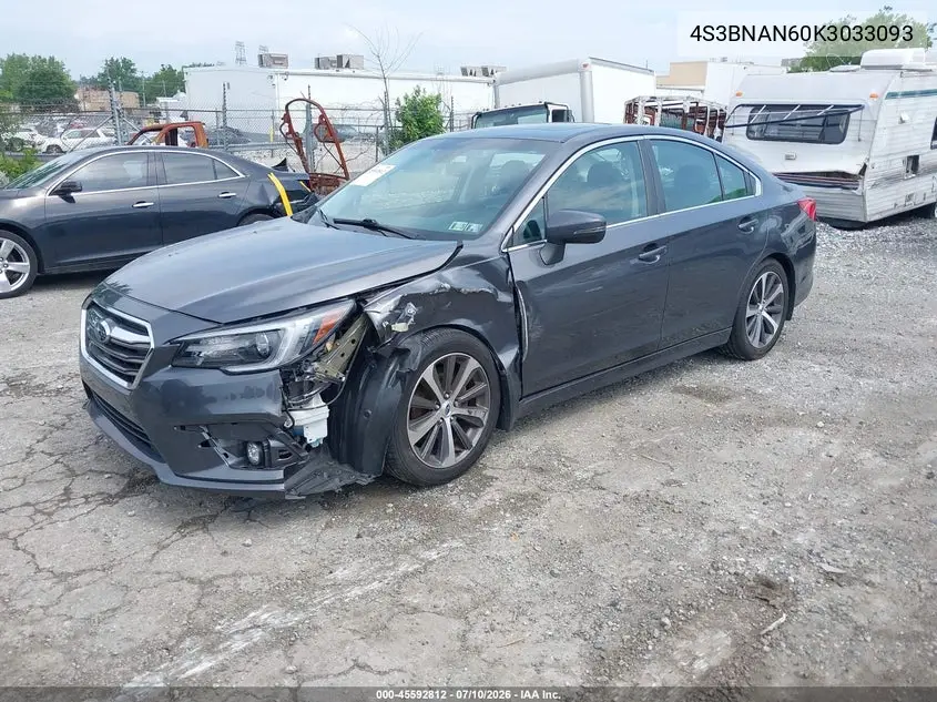 2019 Subaru Legacy 2.5I Limited VIN: 4S3BNAN60K3033093 Lot: 45592812