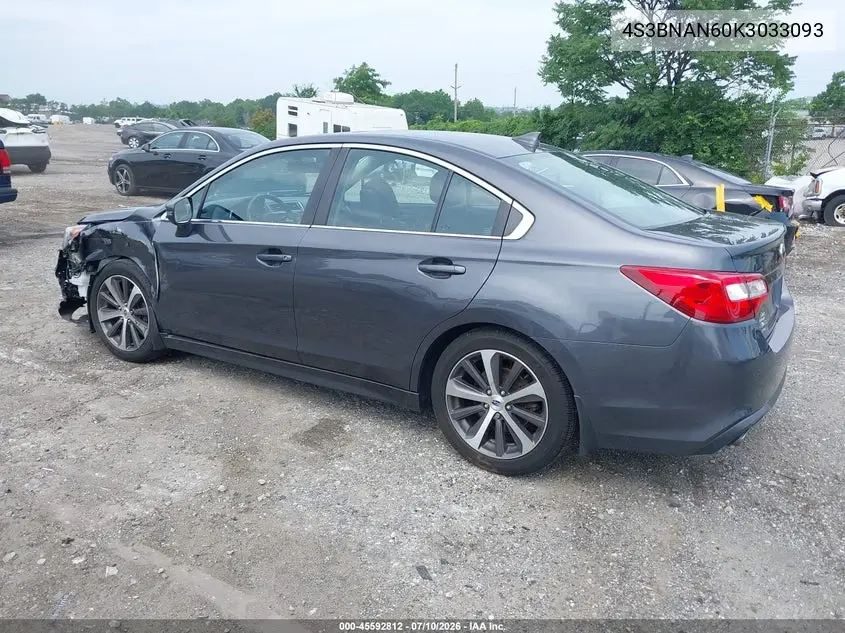 2019 Subaru Legacy 2.5I Limited VIN: 4S3BNAN60K3033093 Lot: 45592812
