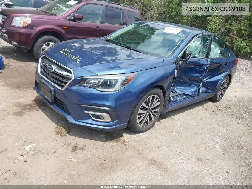 2019 Subaru Legacy 2.5I Premium VIN: 4S3BNAF6XK3039188 Lot: 45614890