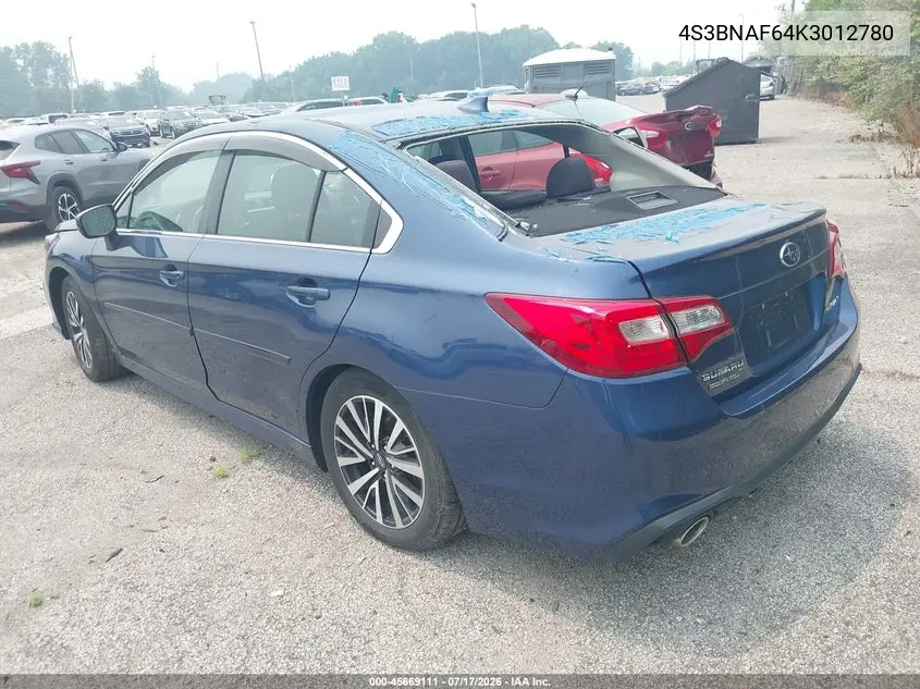 2019 Subaru Legacy 2.5I Premium VIN: 4S3BNAF64K3012780 Lot: 45669111
