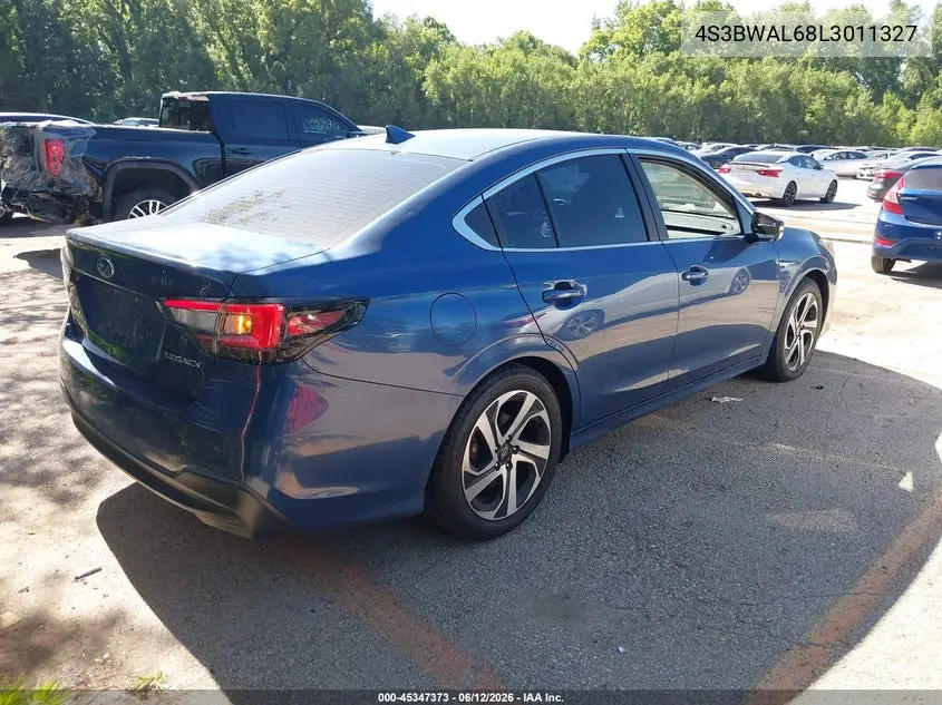 2020 Subaru Legacy Limited VIN: 4S3BWAL68L3011327 Lot: 45347373