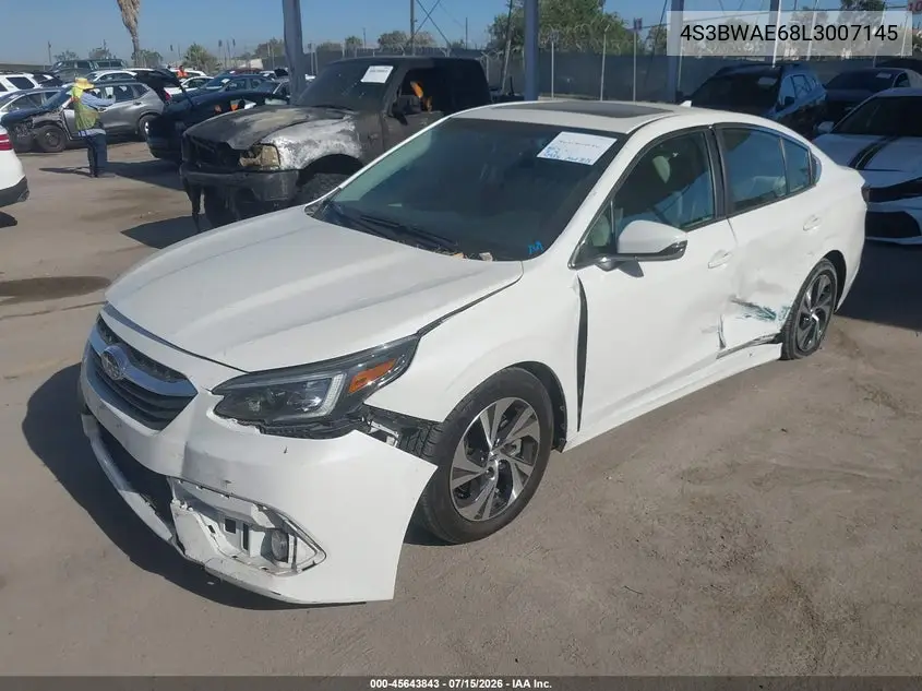 2020 Subaru Legacy Premium VIN: 4S3BWAE68L3007145 Lot: 45643843