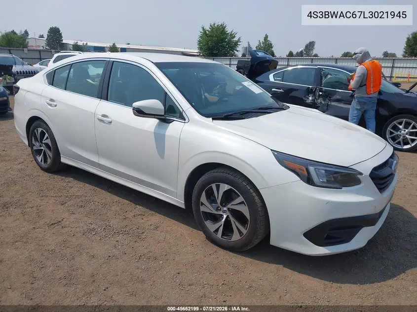 2020 Subaru Legacy Premium VIN: 4S3BWAC67L3021945 Lot: 45662199