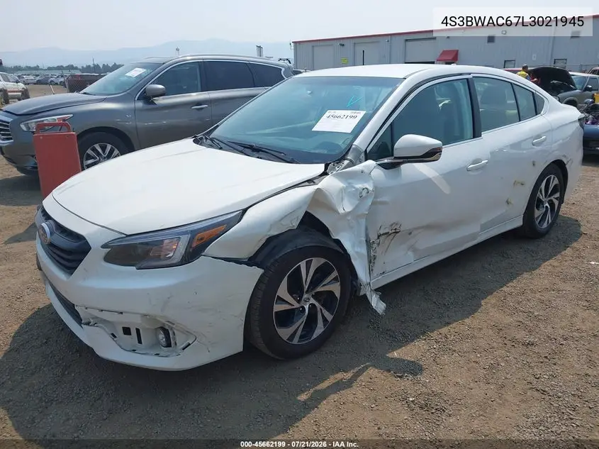 2020 Subaru Legacy Premium VIN: 4S3BWAC67L3021945 Lot: 45662199