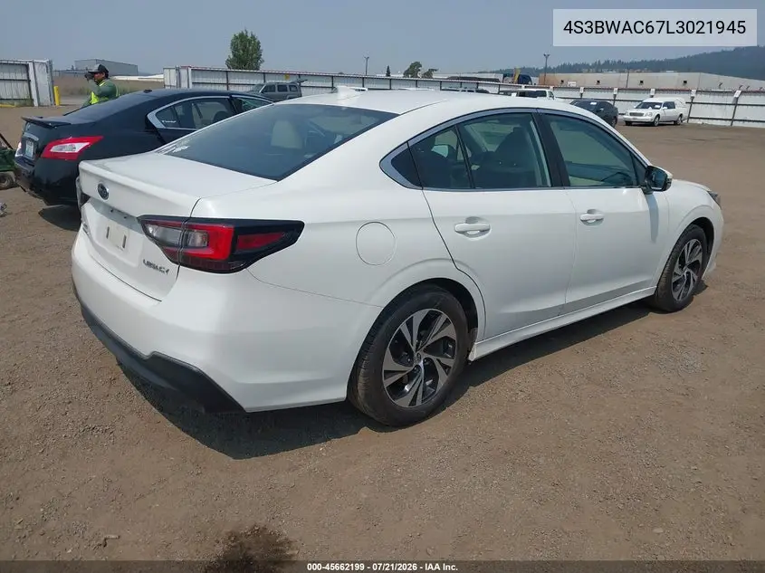 2020 Subaru Legacy Premium VIN: 4S3BWAC67L3021945 Lot: 45662199