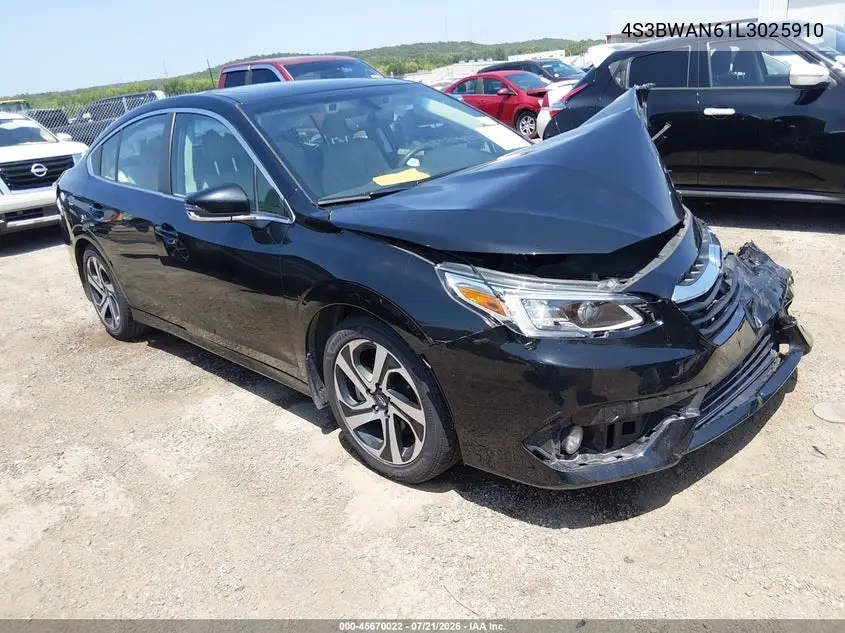 2020 Subaru Legacy Limited VIN: 4S3BWAN61L3025910 Lot: 45670022