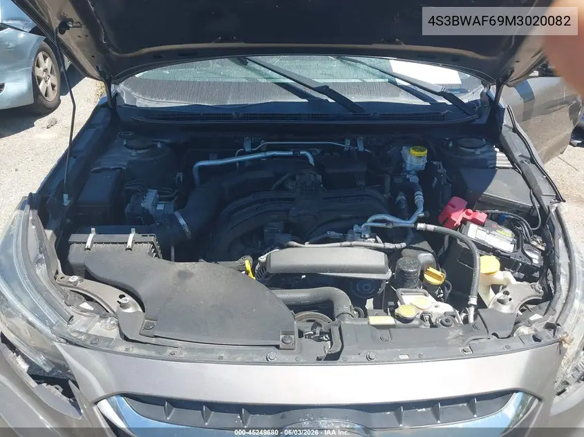 2021 Subaru Legacy Premium VIN: 4S3BWAF69M3020082 Lot: 45249680