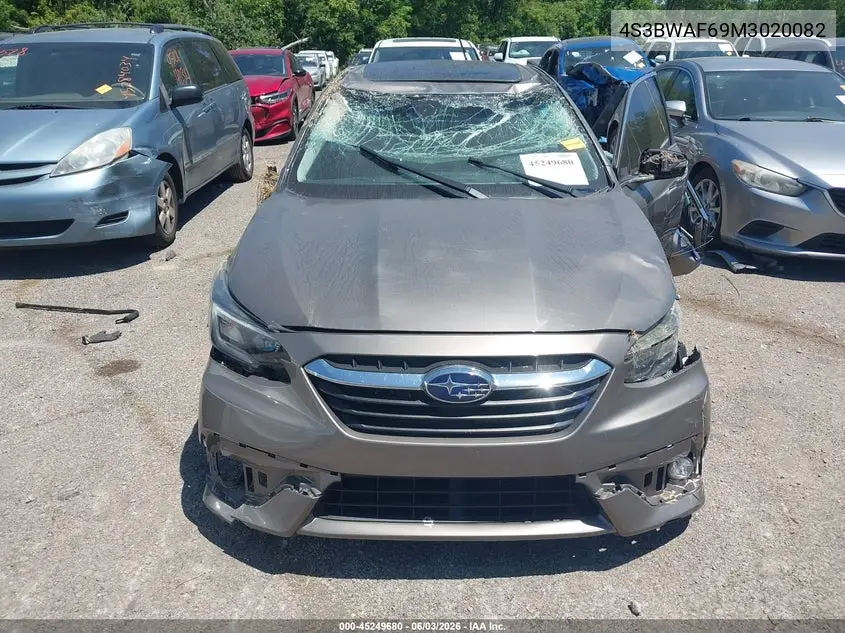 2021 Subaru Legacy Premium VIN: 4S3BWAF69M3020082 Lot: 45249680