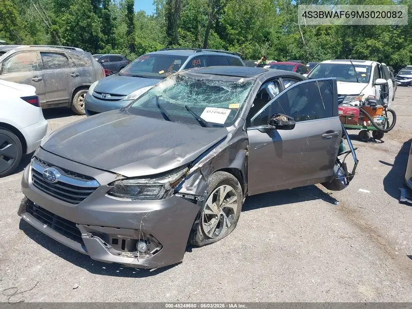 2021 Subaru Legacy Premium VIN: 4S3BWAF69M3020082 Lot: 45249680