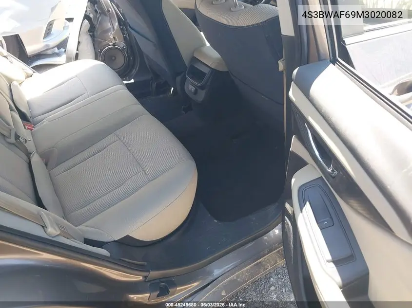 2021 Subaru Legacy Premium VIN: 4S3BWAF69M3020082 Lot: 45249680