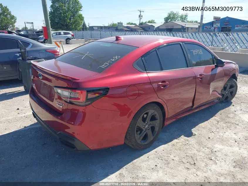 2021 Subaru Legacy Sport VIN: 4S3BWAG65M3009773 Lot: 45277732