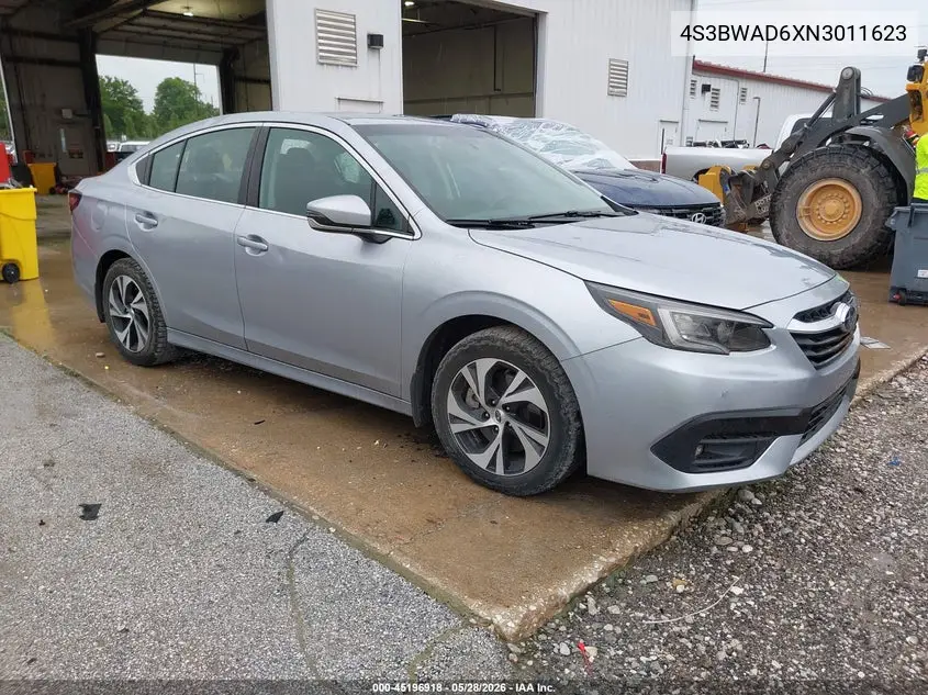 2022 Subaru Legacy Premium VIN: 4S3BWAD6XN3011623 Lot: 45196918