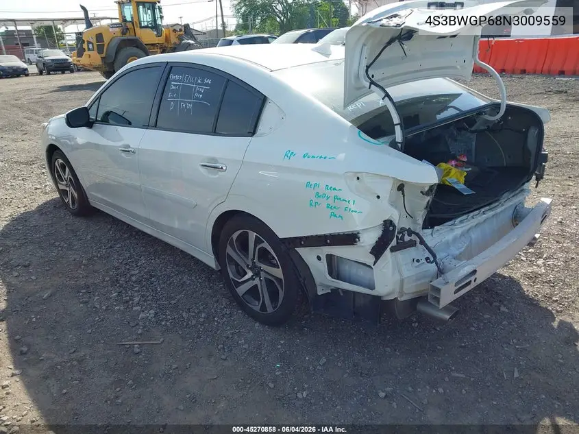2022 Subaru Legacy Touring Xt VIN: 4S3BWGP68N3009559 Lot: 45270858