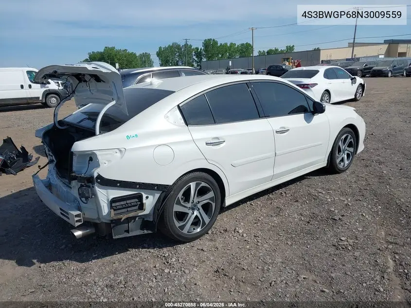 2022 Subaru Legacy Touring Xt VIN: 4S3BWGP68N3009559 Lot: 45270858