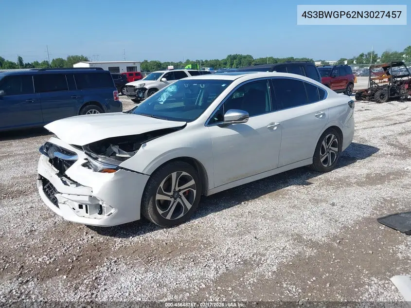 2022 Subaru Legacy Touring Xt VIN: 4S3BWGP62N3027457 Lot: 45648757